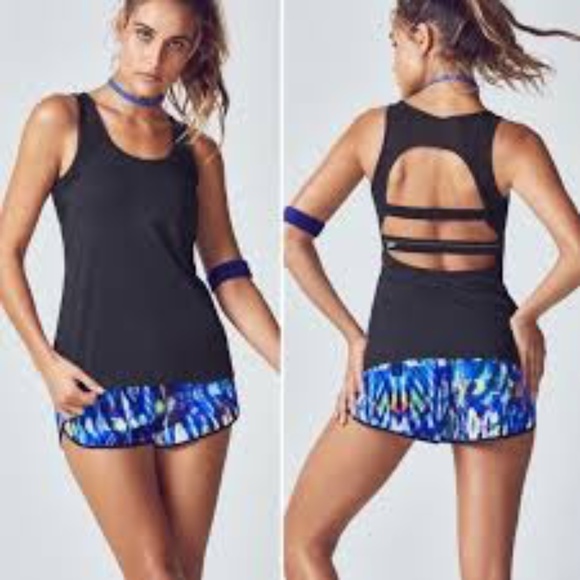 🌺HP🌺 NWT Fabletics Built-In Bra Tank with Mesh - Picture 1 of 8